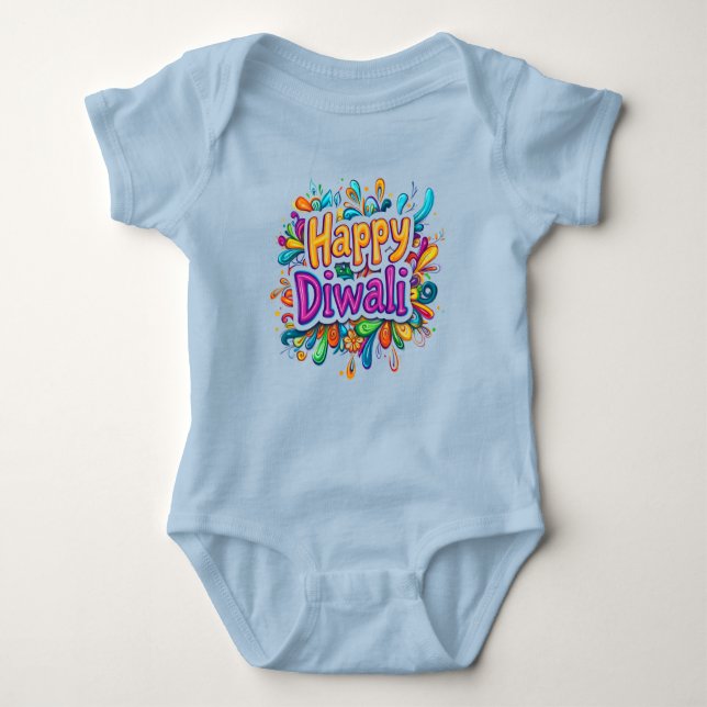 Body Para Bebé Feliz Diwali (Anverso)