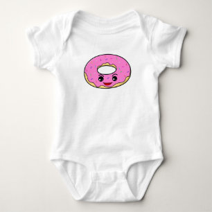 Body Para Bebé Feliz Donuts Kawaii