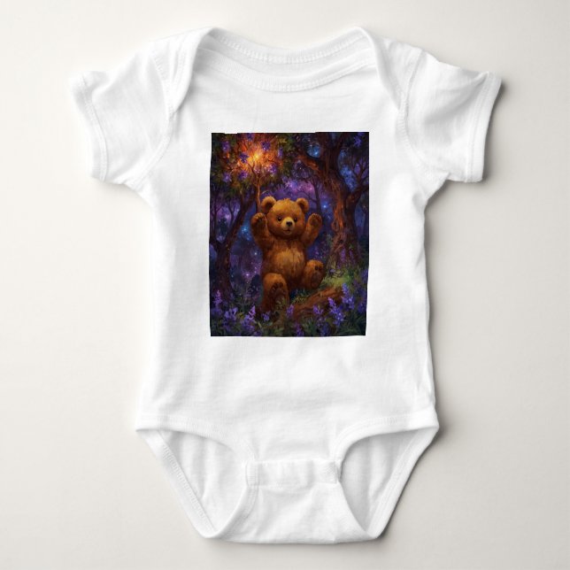 Body Para Bebé Feliz Forest Teddy Bear Art (Anverso)