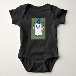 Body Para Bebé Feliz Ghost Baby Bodysuit, Adorable HalloweenSpiri