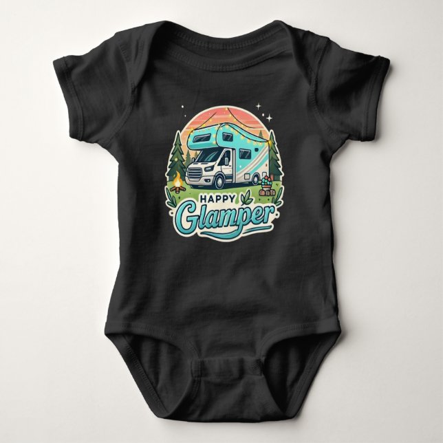 Body Para Bebé Feliz Glamper Adventure Baby Bodysuit (Anverso)