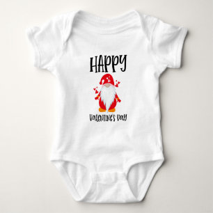 Body Para Bebé Feliz Gnome del Día de San Valentín