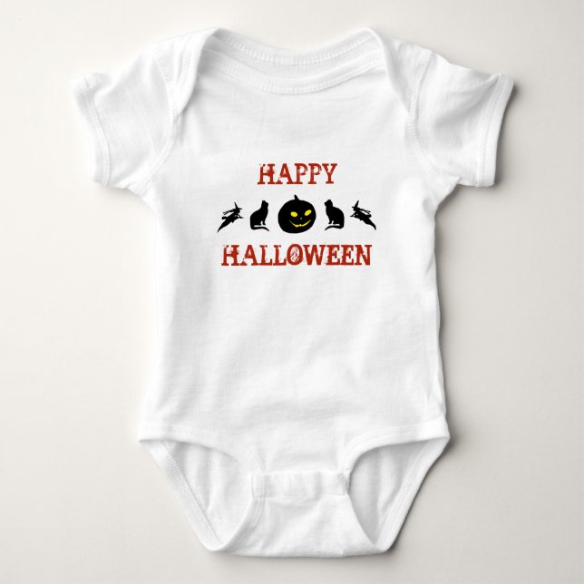 BODY PARA BEBÉ "FELIZ HALLOWEEN" (Anverso)