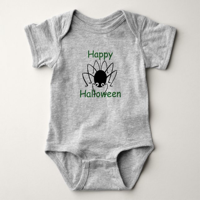 Body Para Bebé Feliz Halloween Araña (Anverso)