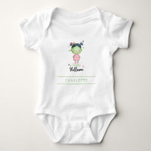 Body Para Bebé Feliz Halloween Zombie Girl Bodysuit Personalizado