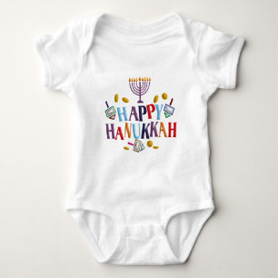 Body Para Bebé Feliz Hanukkah