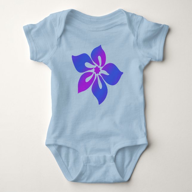 Body Para Bebé Feliz Hibiscus Infantil Creeper (Anverso)