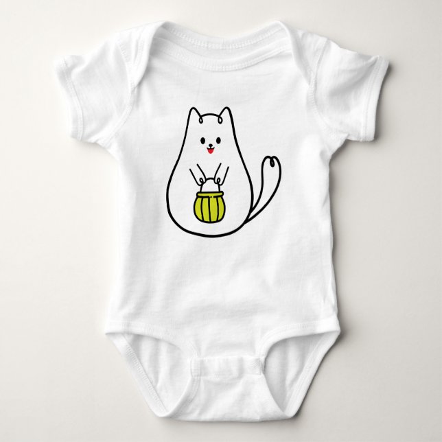 Body Para Bebé Feliz Kitty Baby Bodysuit (Anverso)