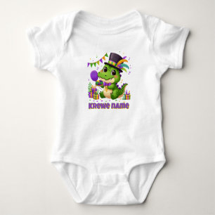 Body Para Bebé Feliz Mardi Gras Cocodrilo