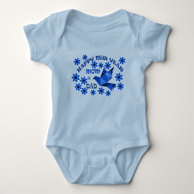 Body Para Bebé FELIZ MOM & DAD 2023, Baby Bodysuit (Anverso)