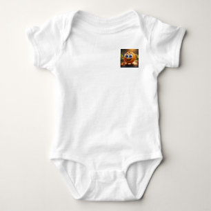 Body Para Bebé Feliz Naranja animado 3d,
