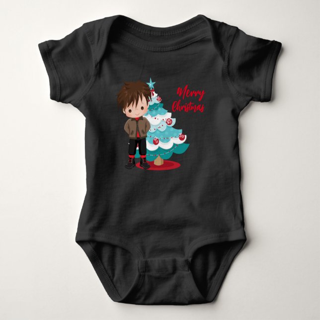 Body Para Bebé Feliz Navidad Baby Bodysuit (Anverso)