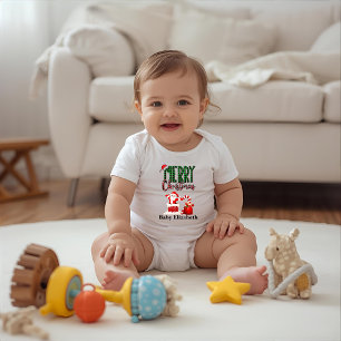 Body Para Bebé Feliz Navidad de Santa - Bodysuit Personalizado