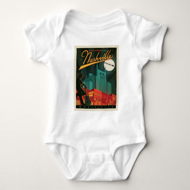 Body Para Bebé Feliz Navidad desde Nashville (Anverso)