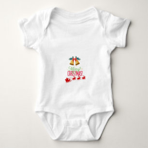 Body Para Bebé Feliz Navidad – Diseño de Trineo de Santa y Campan