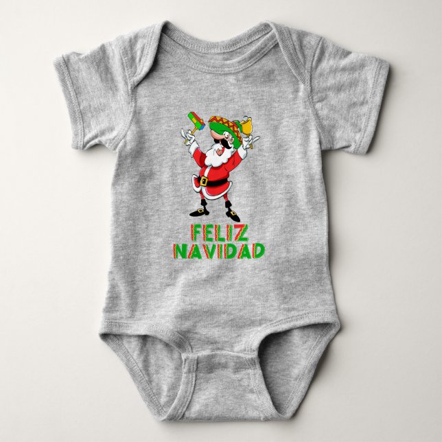 Body Para Bebé Feliz Navidad en México Navidades (Anverso)