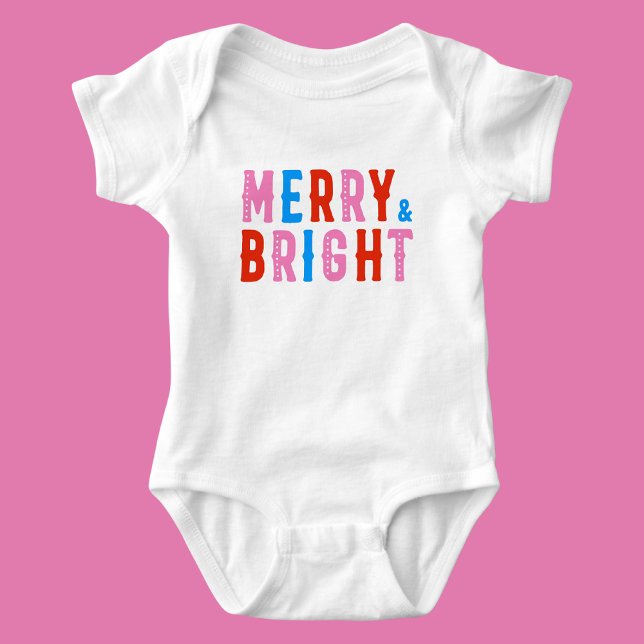 Body Para Bebé Feliz Navidad, Feliz y Brillante (Subido por el creador)
