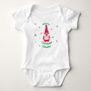 Body Para Bebé Feliz Navidad Gnomie   Chica Gnome