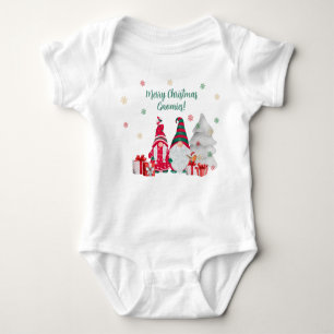 Body Para Bebé ¡Feliz Navidad Gnomies! Dos gnomos con presentes