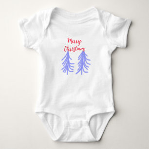Body Para Bebé Feliz Navidad pino pino púrpura rojo púrpura y agu