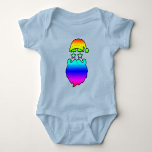Body Para Bebé Feliz Navidad Santa Arcoiris