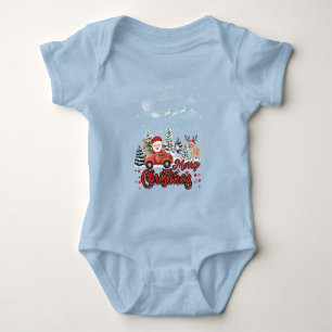 Body Para Bebé Feliz Navidad Vintage Red Santa Camión Regalos