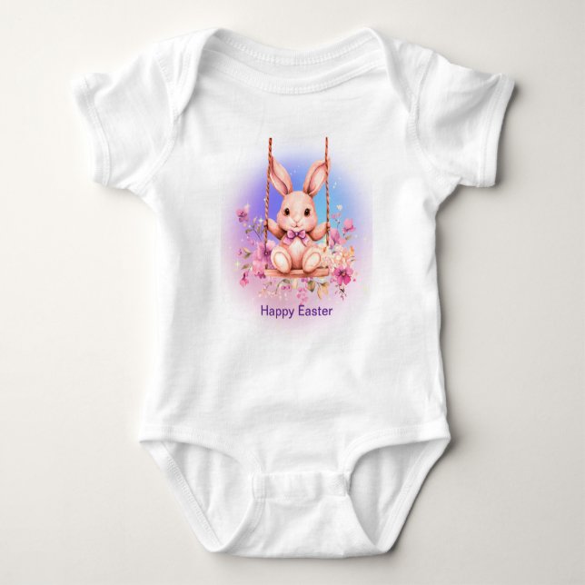 Body Para Bebé Feliz Pascua (Anverso)
