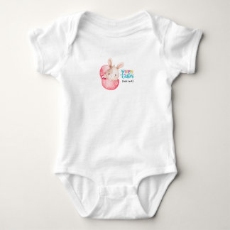 Body Para Bebé Feliz Pascua Bebé Conejo - Cuerpo de Huevo Acuarel