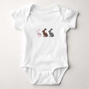Body Para Bebé Feliz Pascua Lindísimo Conejo Leopardo de Pascua 