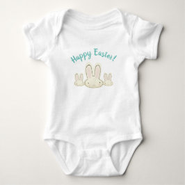 Body Para Bebé Feliz Pascua lindo personalizado de conejos pastel