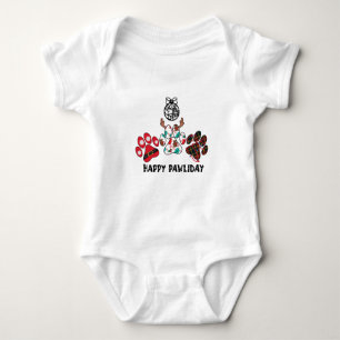 Body Para Bebé Feliz Pawliday - Traje de bebé para las fiestas de