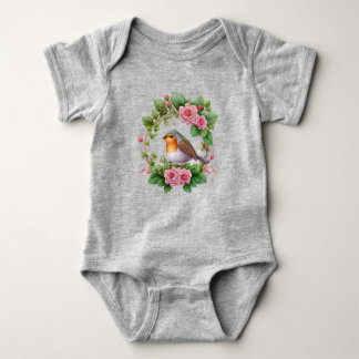 Body Para Bebé Feliz pequeño Robin Baby Bodysuit