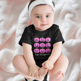 Body Para Bebé Feliz Pink Jack O'Lanterns