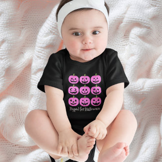 Body Para Bebé Feliz Pink Jack O'Lanterns