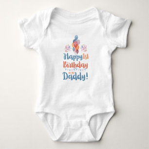 Body Para Bebé Feliz primer cumpleaños como mi papá