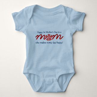 Body Para Bebé Feliz primer día de la madre