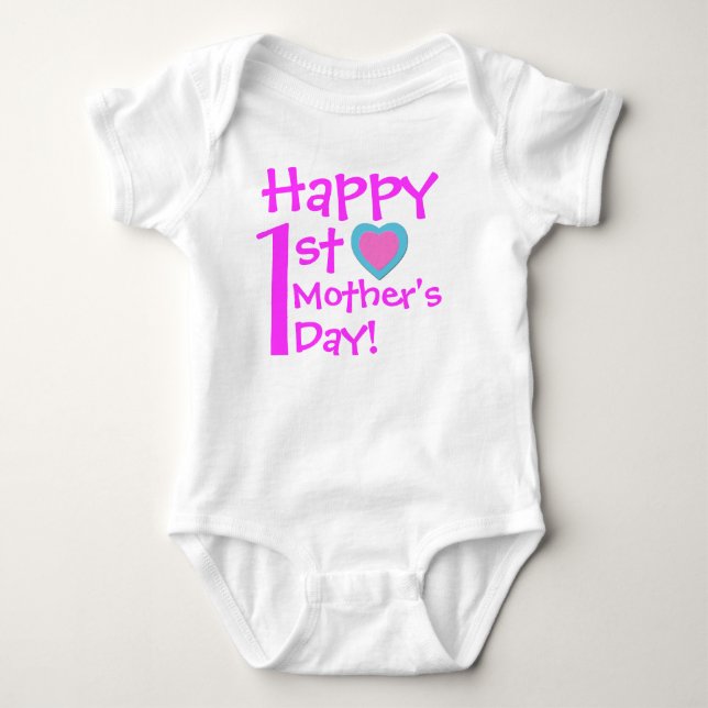 Body Para Bebé Feliz primer día de la madre Body de bebé (Anverso)