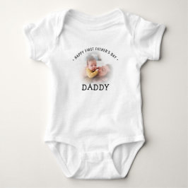 Body Para Bebé Feliz primer día del padre papá foto