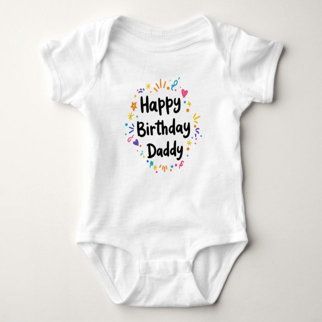 BODY PARA BEBÉ FELIZ ROPA DE BEBÉ DE CUMPLEAÑOS (Anverso)