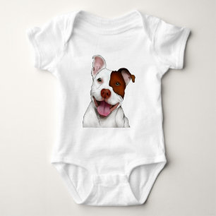 Body Para Bebé Feliz sonriente Pitbull