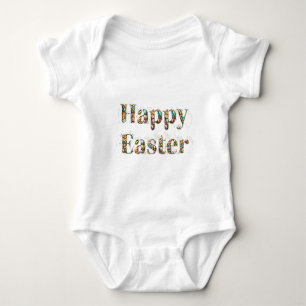 Body Para Bebé Feliz texto decorativo de Pascua
