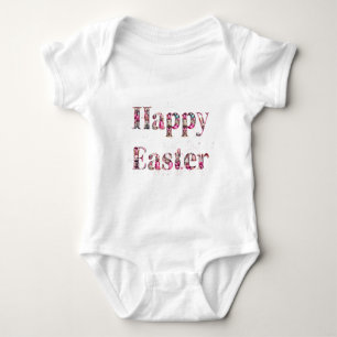 Body Para Bebé Feliz texto decorativo de Pascua
