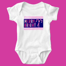 Body Para Bebé Feliz y brillante, Feliz Navidad