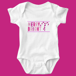 Body Para Bebé Feliz y brillante, Feliz Navidad Baby Bodysuit