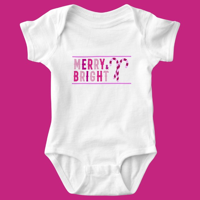 Body Para Bebé Feliz y brillante, Feliz Navidad Baby Bodysuit (Subido por el creador)