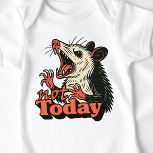 Body Para Bebé Feral Angry Possum No Tipografía Actual