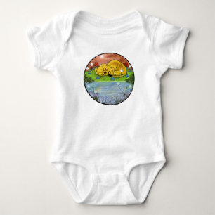 Body Para Bebé Ferald Durmiendo Junto A Los Sunflower