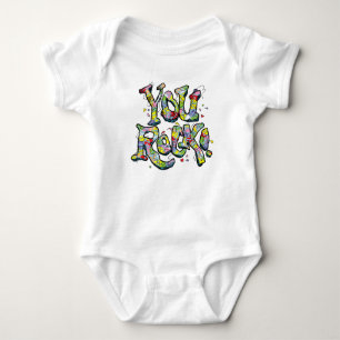 Body Para Bebé Festivo "usted roca!" La camiseta del niño de las