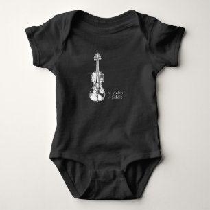 Body Para Bebé Fiddle Not Violin Bluegrass Country Music Gift