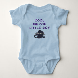 Body Para Bebé Fierce Boy Funny Personalizado Ninja Monkey